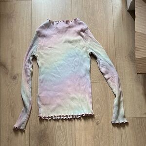 Pastel Tie-Dye Long Sleeve Top for girls
